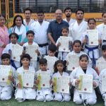 बालेराम में कराटे कलर बेल्ट परीक्षा का आयोजन