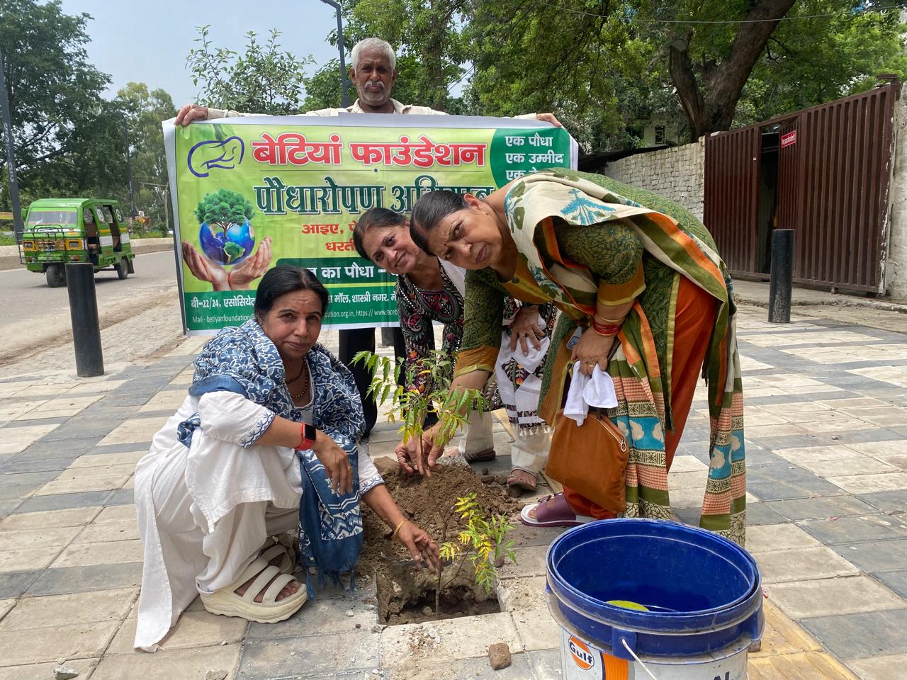 बेटियां फाउंडेशन ने रौंपे 700 सौ पौधे