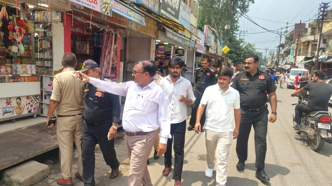 निगम प्रवर्तन दल का घंटाघर इलाके में जबरदस्त अभियान