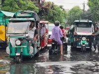 बारिश से शहर के कई इलाकों में भरा पानी