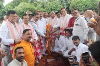 राम लीला के लिए किया भूमि पूजन