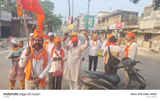 शिवसेना ने निकाली श्री दुर्गा माता दौड़